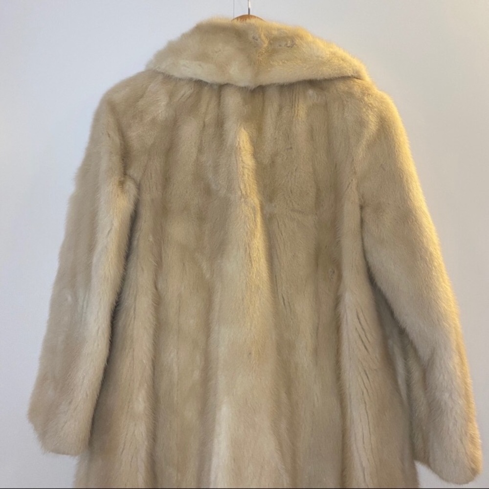 Vintage Genuine Mink Fur Long Coat XS - Picture 6 of 7